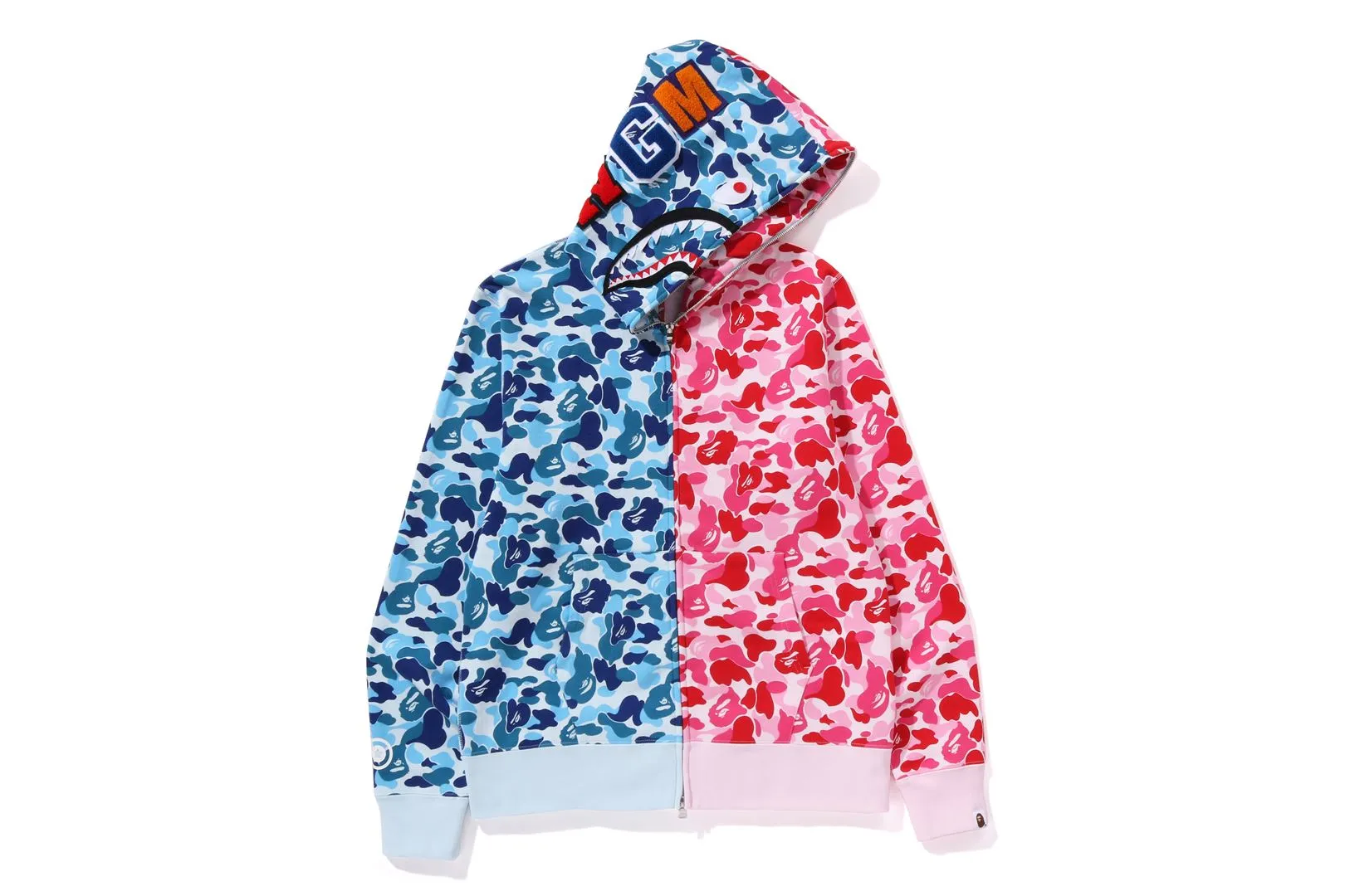 ABC CAMO CRAZY SHARK FULL ZIP HOODIE sold by Bape product image thumbnail 2