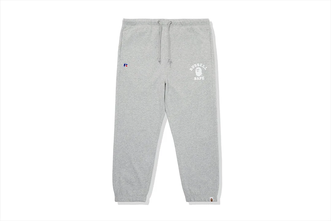【 BAPE X RUSSELL 】COLLEGE SWEAT PANTS sold by Bape