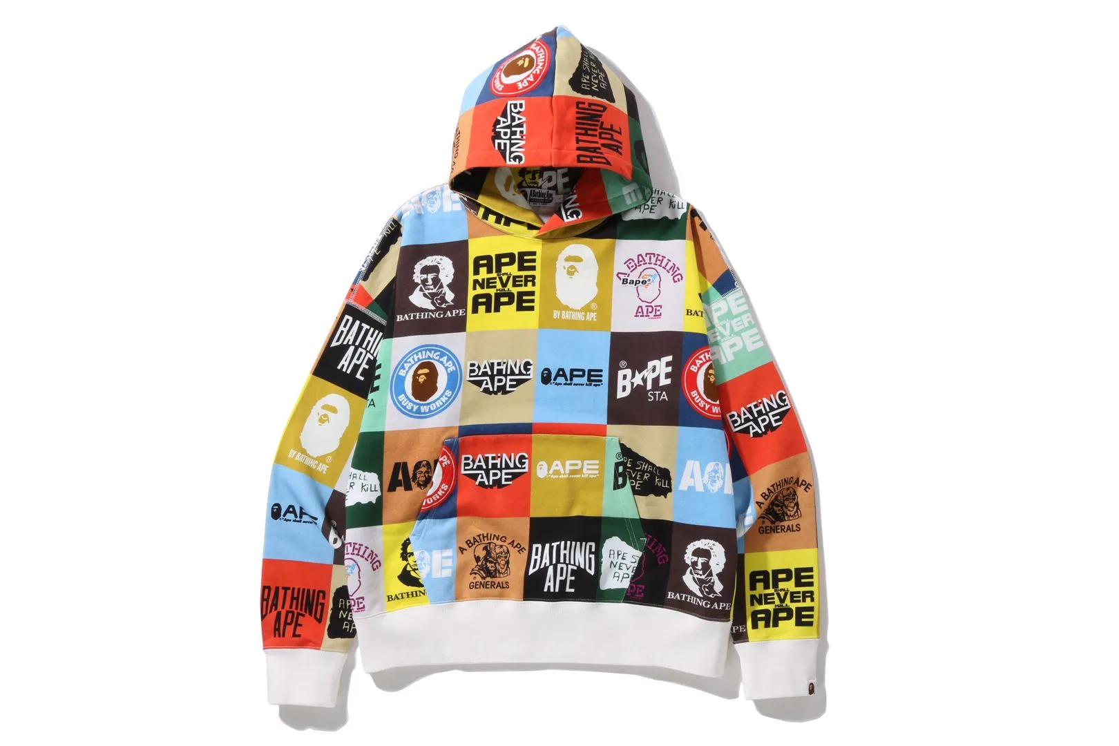BAPE CLASSIC LOGO LOOSE FIT PULLOVER HOODIE sold by Bape