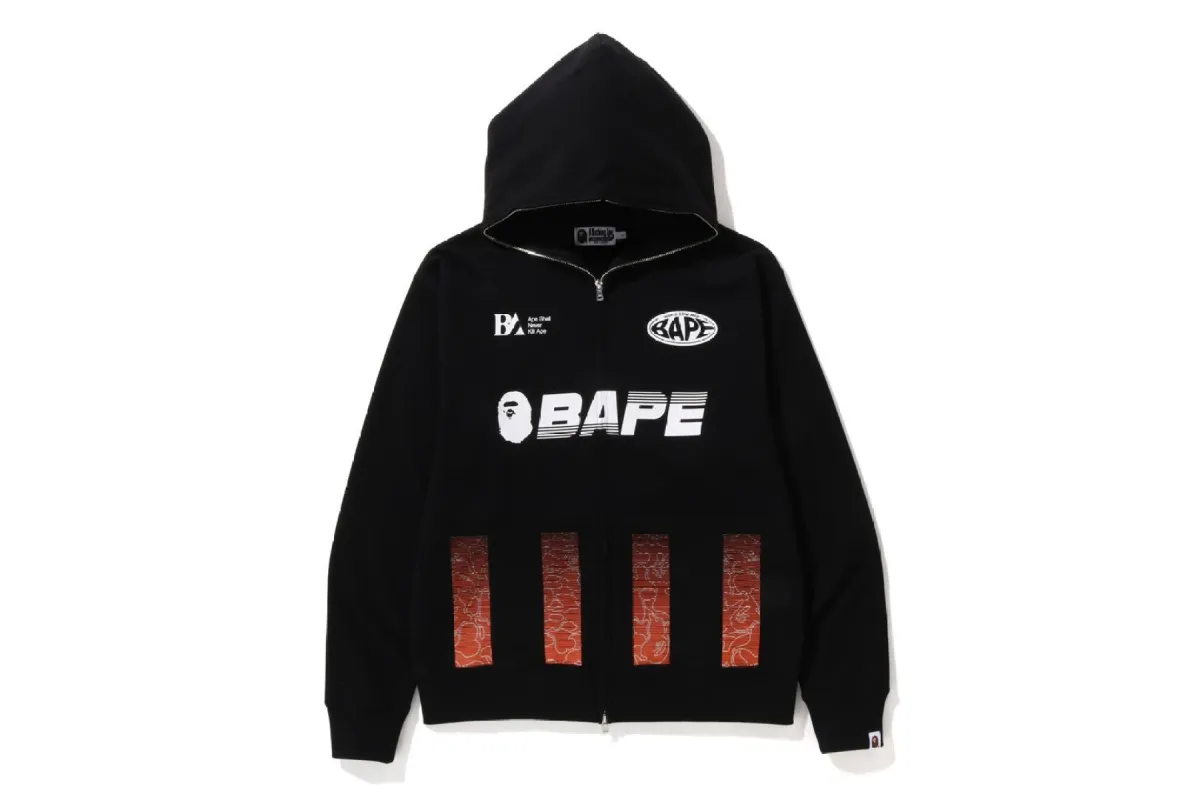 SOCCER GAME GRAPHIC RELAXED FIT FULL ZIP HOODIE sold by Bape