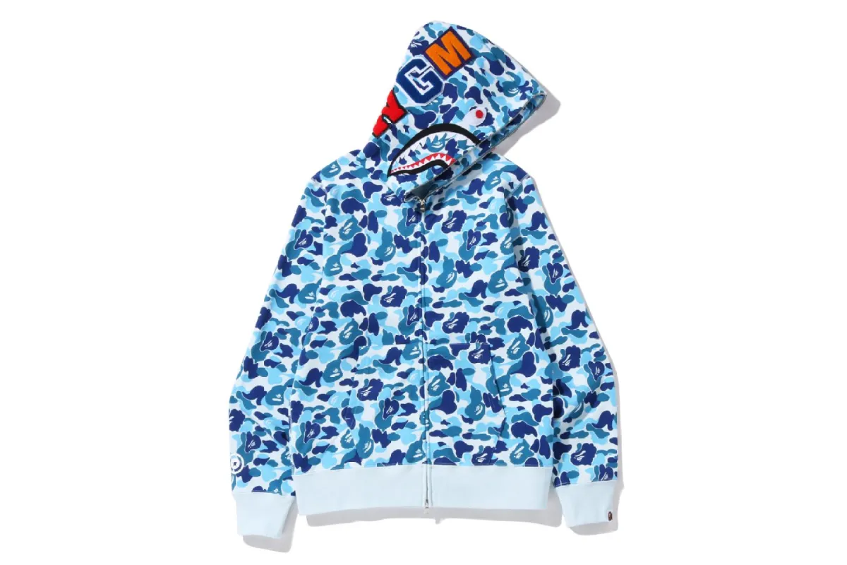 ABC CAMO SHARK FULL ZIP HOODIE sold by Bape