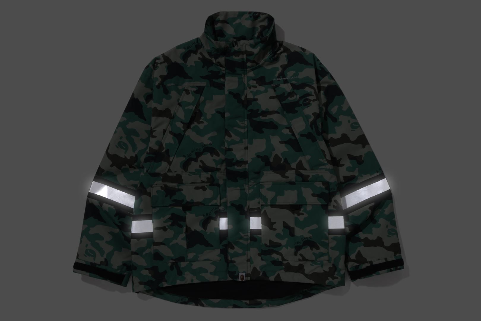 WOODLAND CAMO RELAXED FIT SAFETY JACKET sold by Bape product image thumbnail 6