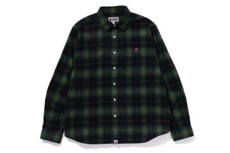 APE HEAD ONE POINT FLANNEL CHECK SHIRT sold by Bape