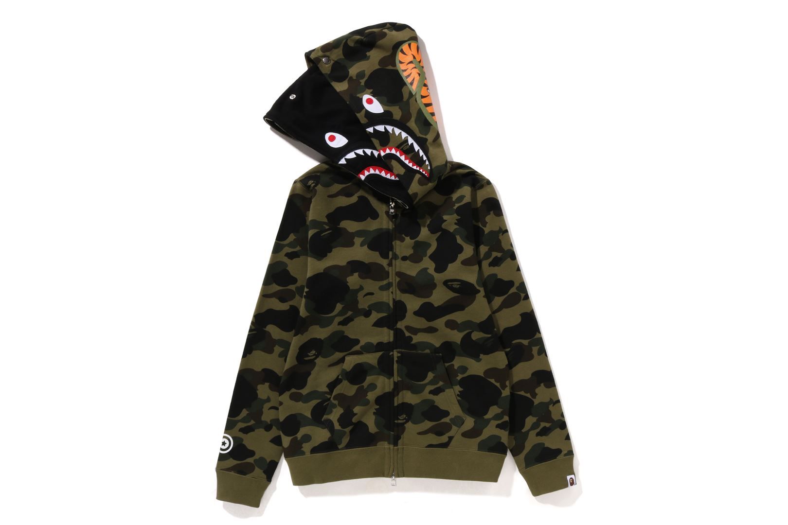 1ST CAMO DOUBLE SHARK FULL ZIP HOODIE sold by Bape product image thumbnail 3