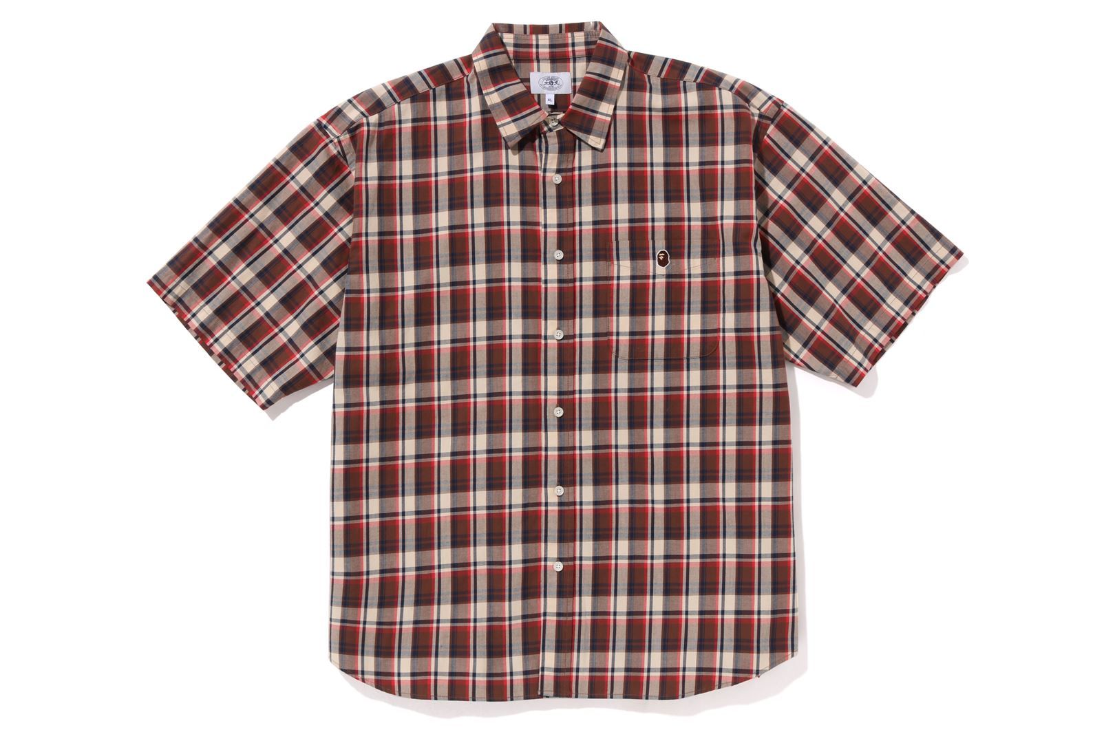 MINI BAPE CHECK LOOSE FIT S/S SHIRT sold by Bape