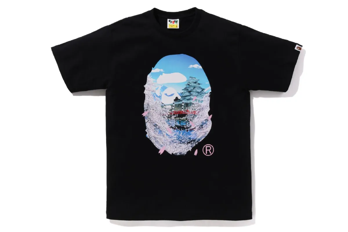 SAKURA PHOTO APE HEAD TEE sold by Bape