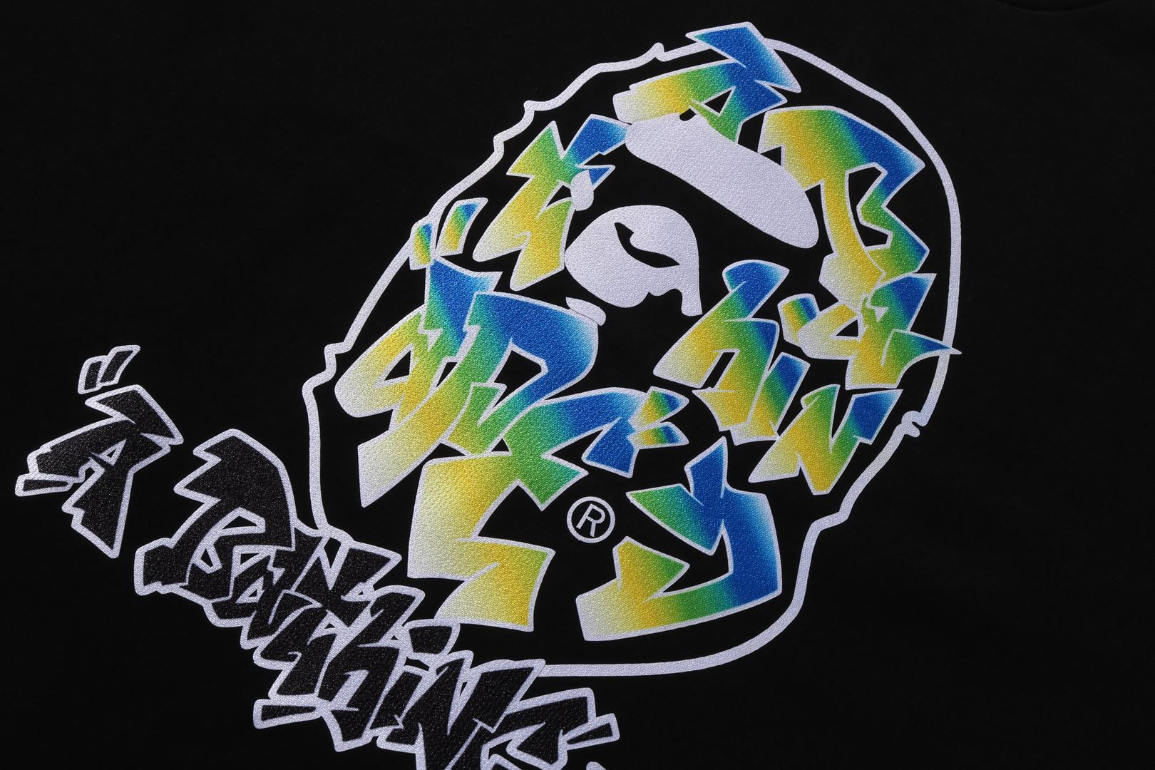 GRADIENT APE HEAD OVERSIZED LONG SLEEVE TEE sold by Bape product image thumbnail 3