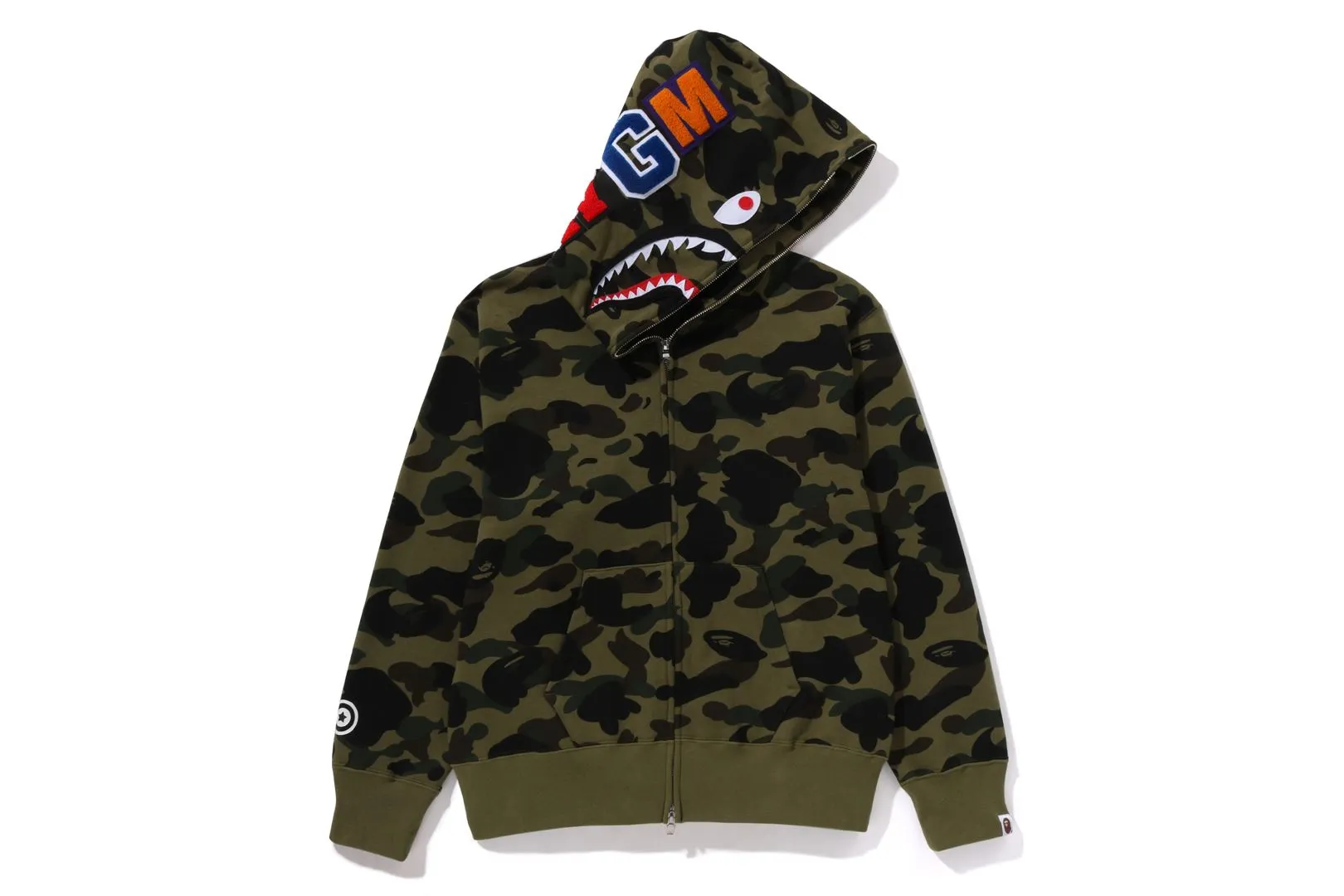 1ST CAMO SHARK FULL ZIP HOODIE sold by Bape