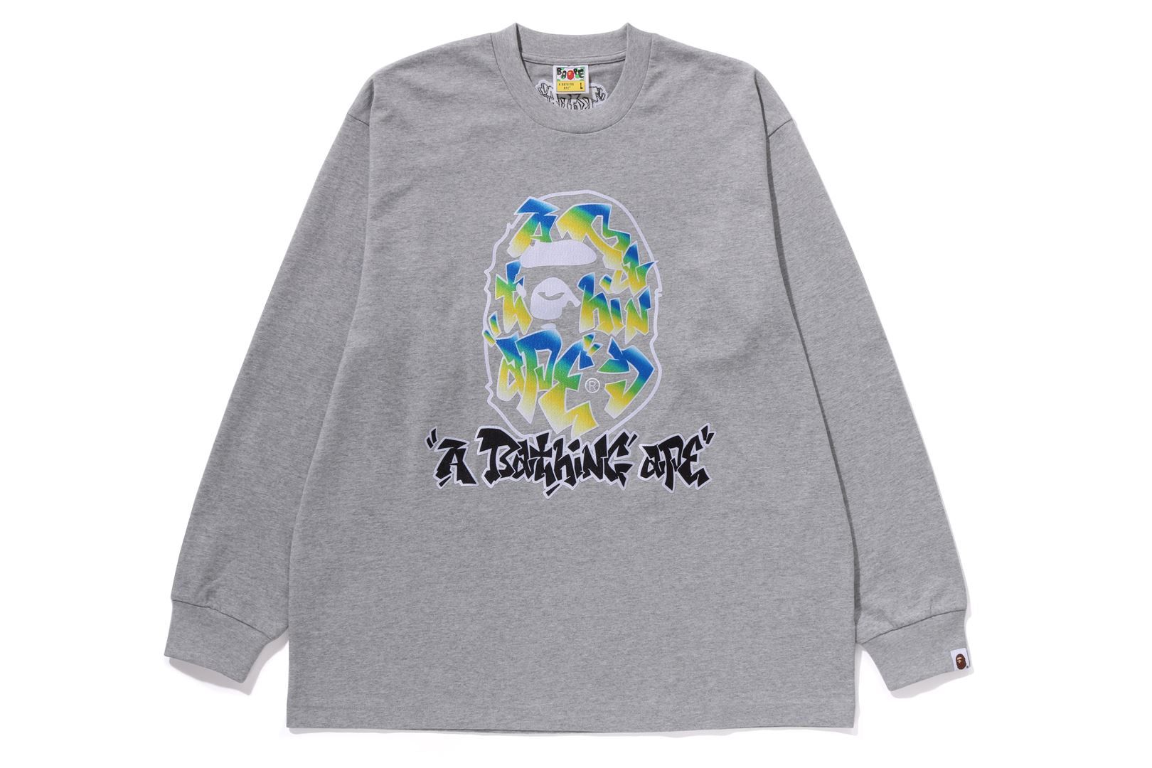 GRADIENT APE HEAD OVERSIZED LONG SLEEVE TEE sold by Bape product image thumbnail 5