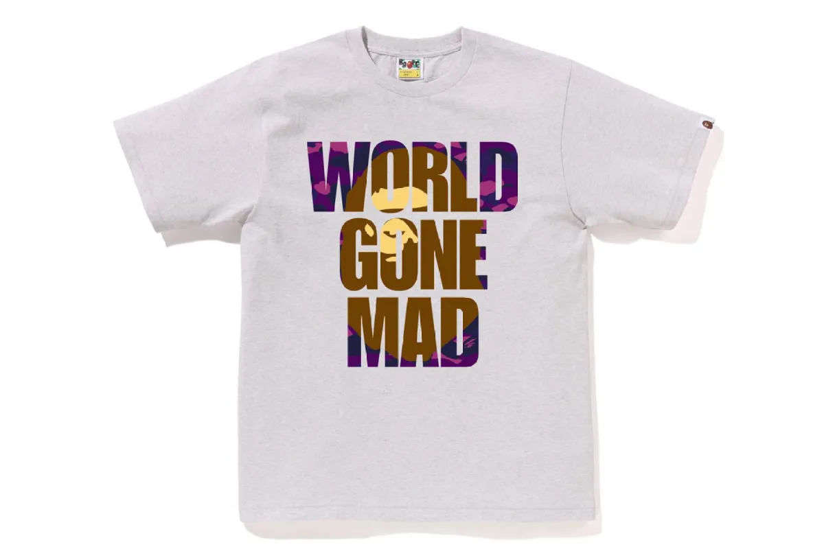 COLOR CAMO WGM APE HEAD OVERLAP TEE sold by Bape