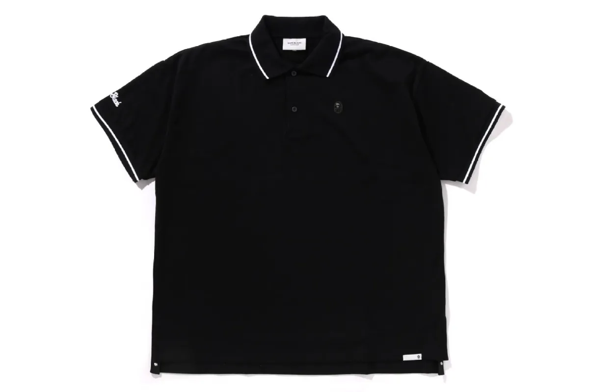 BAPE BLACK ONE POINT LOGO POLO sold by Bape