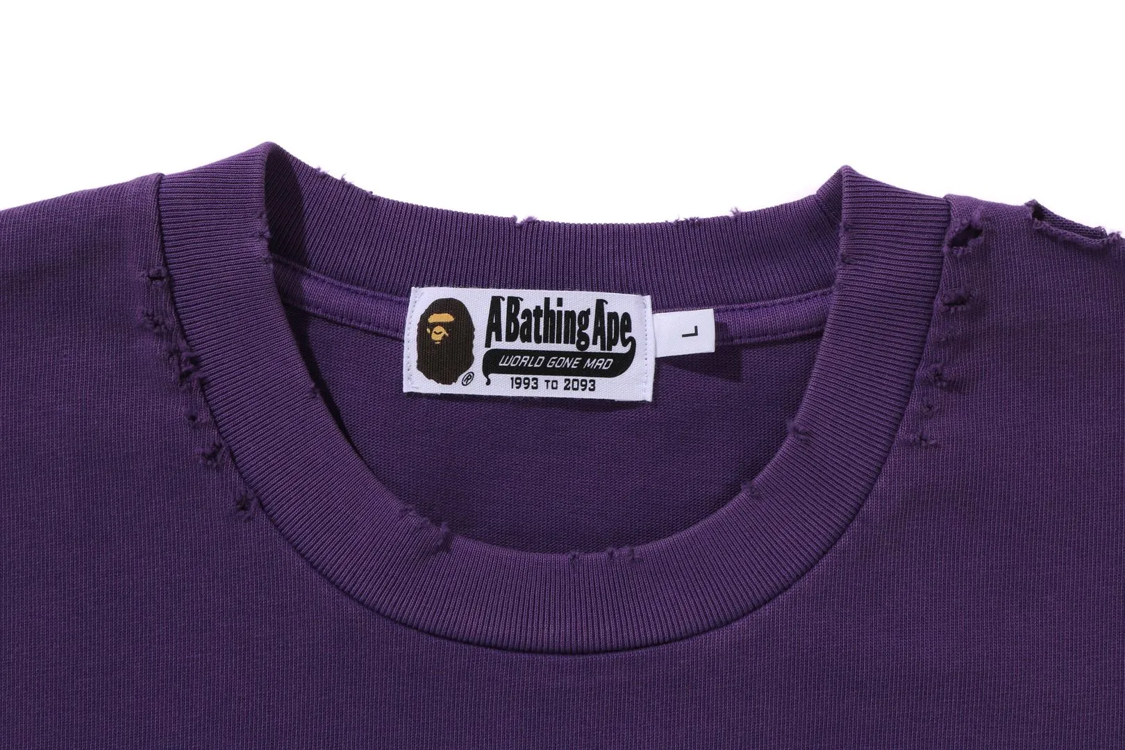 DAMAGED GARMENT DYED RELAXED FIT TEE sold by Bape product image thumbnail 4