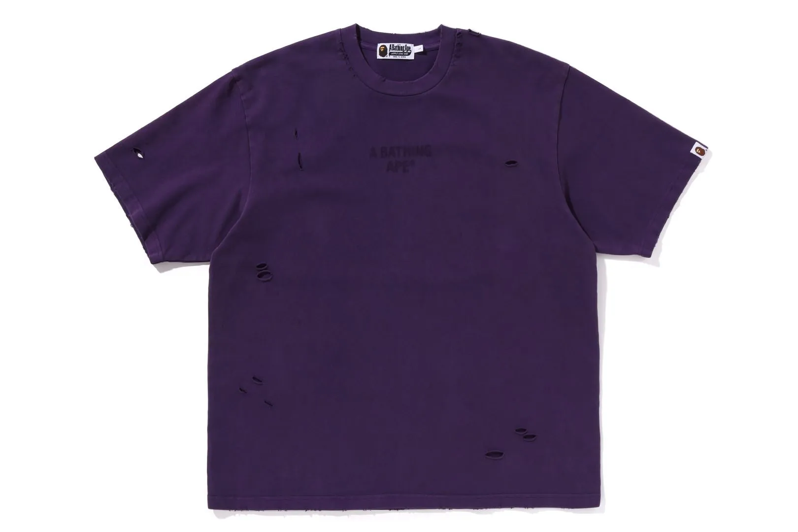 DAMAGED GARMENT DYED RELAXED FIT TEE sold by Bape