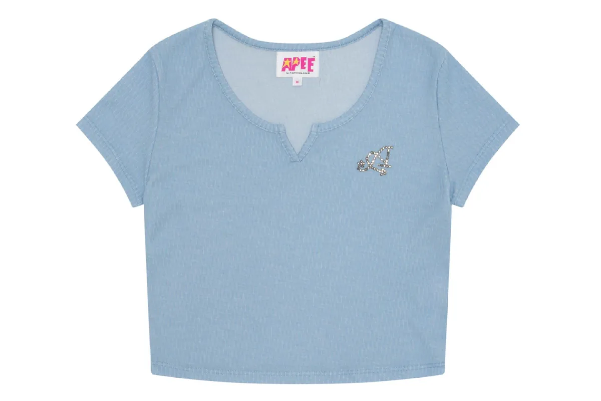 V NECK CROP TOP sold by Bape