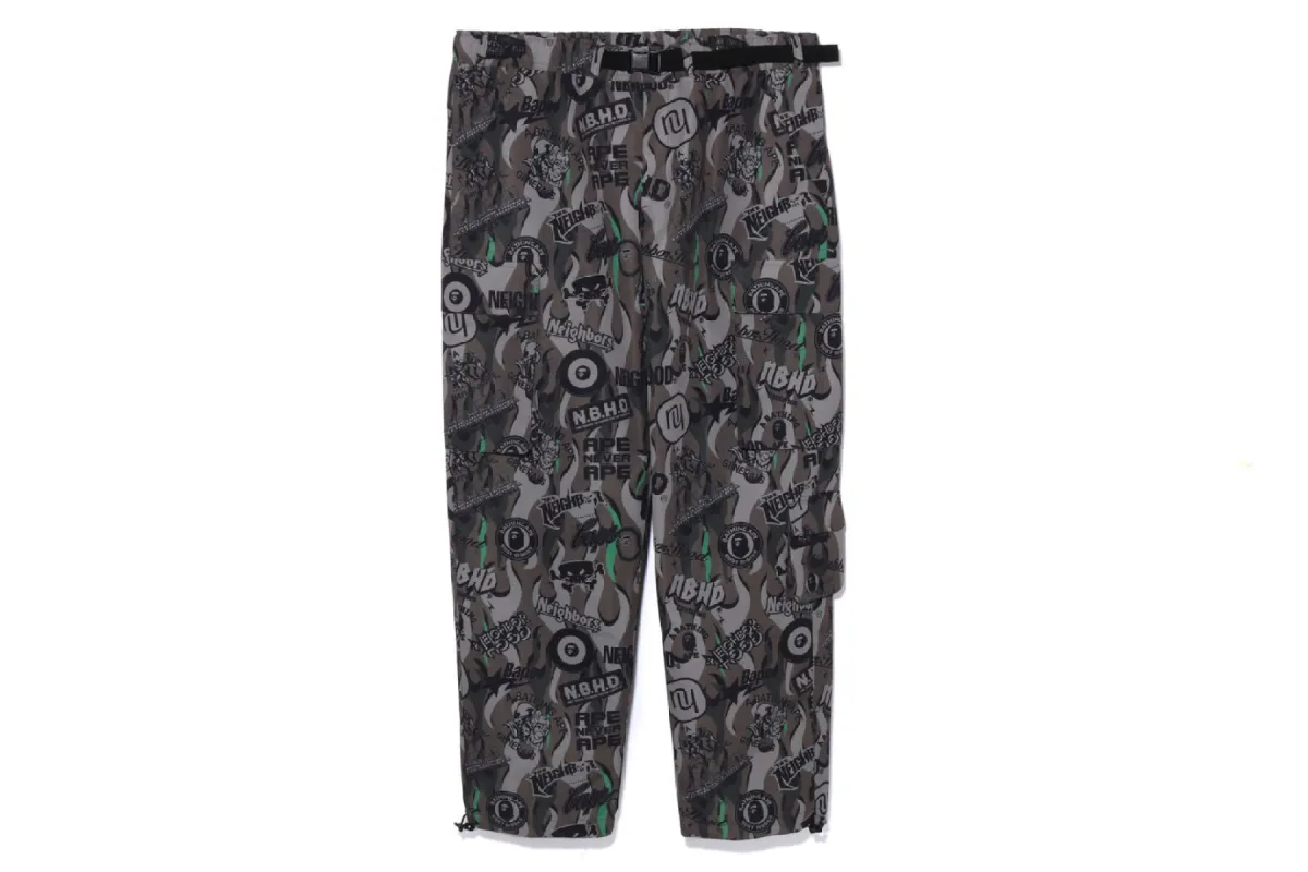 【 BAPE X NBHD 】MULTI POCKET TRACK PANTS sold by Bape