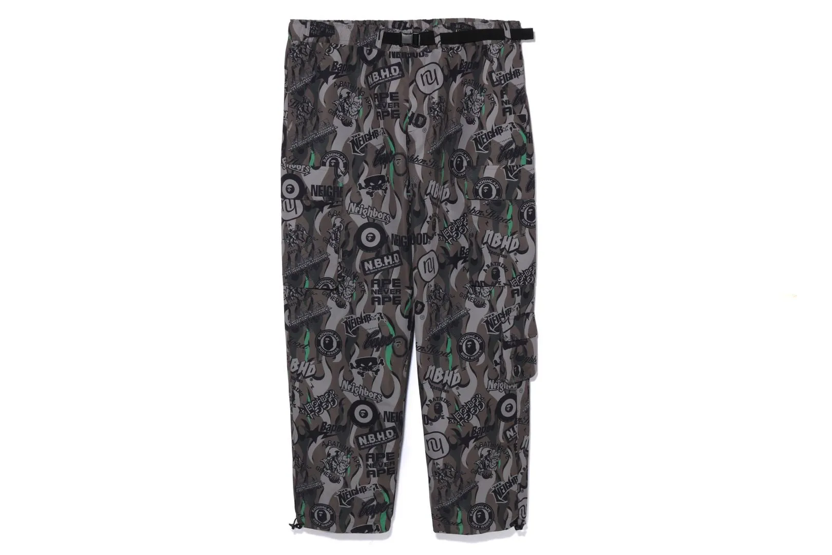【 BAPE X NBHD 】MULTI POCKET TRACK PANTS sold by Bape