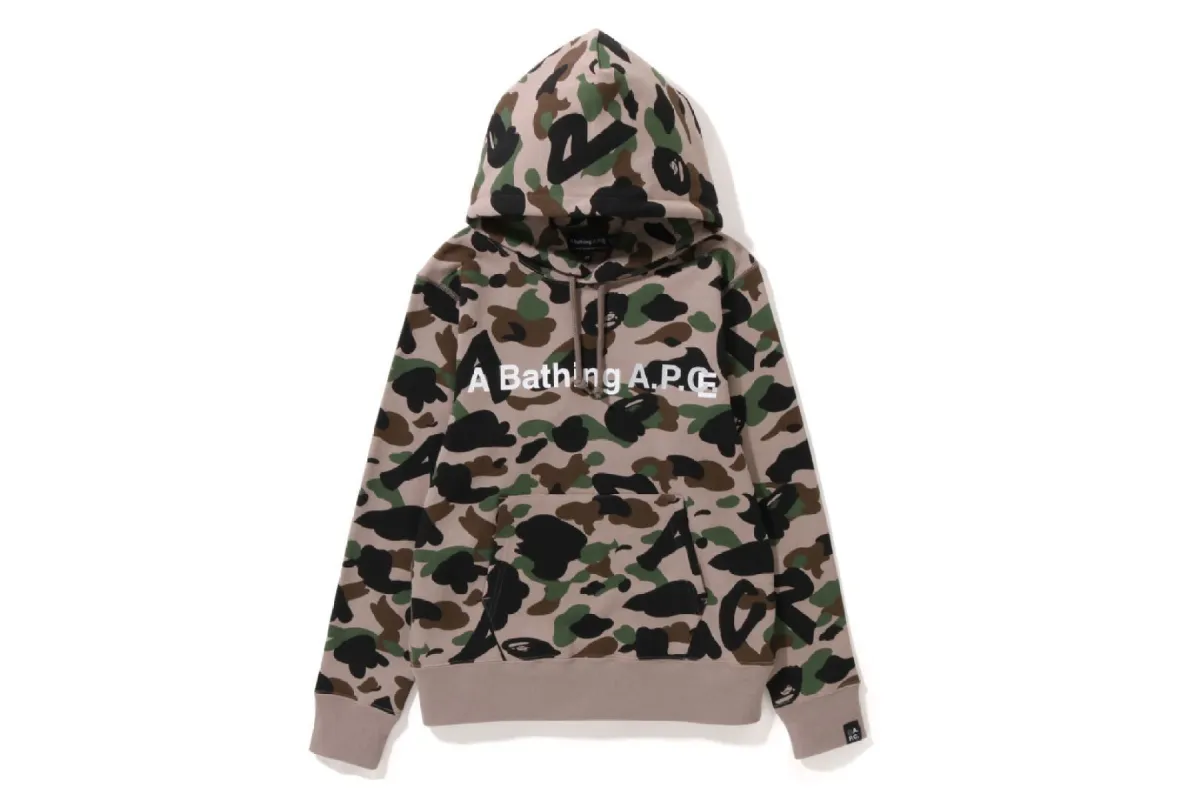 【 BAPE X A.P.C. 】CAMO WIDE FIT PULLOVER HOODIE sold by Bape
