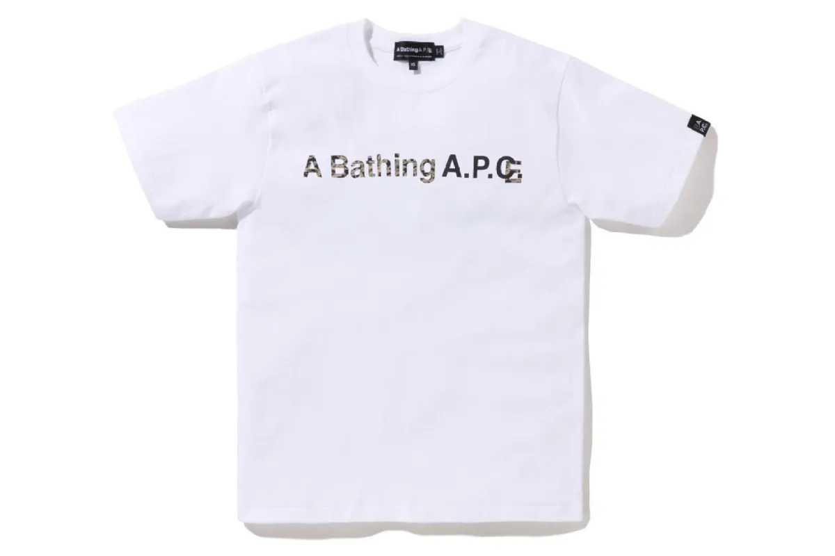 【 BAPE X A.P.C. 】A BATHING APC WIDE FIT TEE sold by Bape