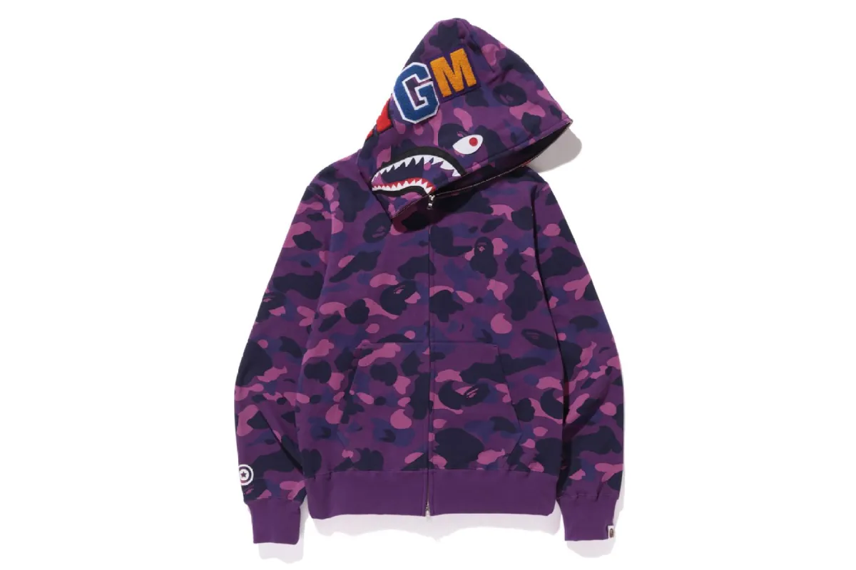COLOR CAMO SHARK FULL ZIP HOODIE sold by Bape