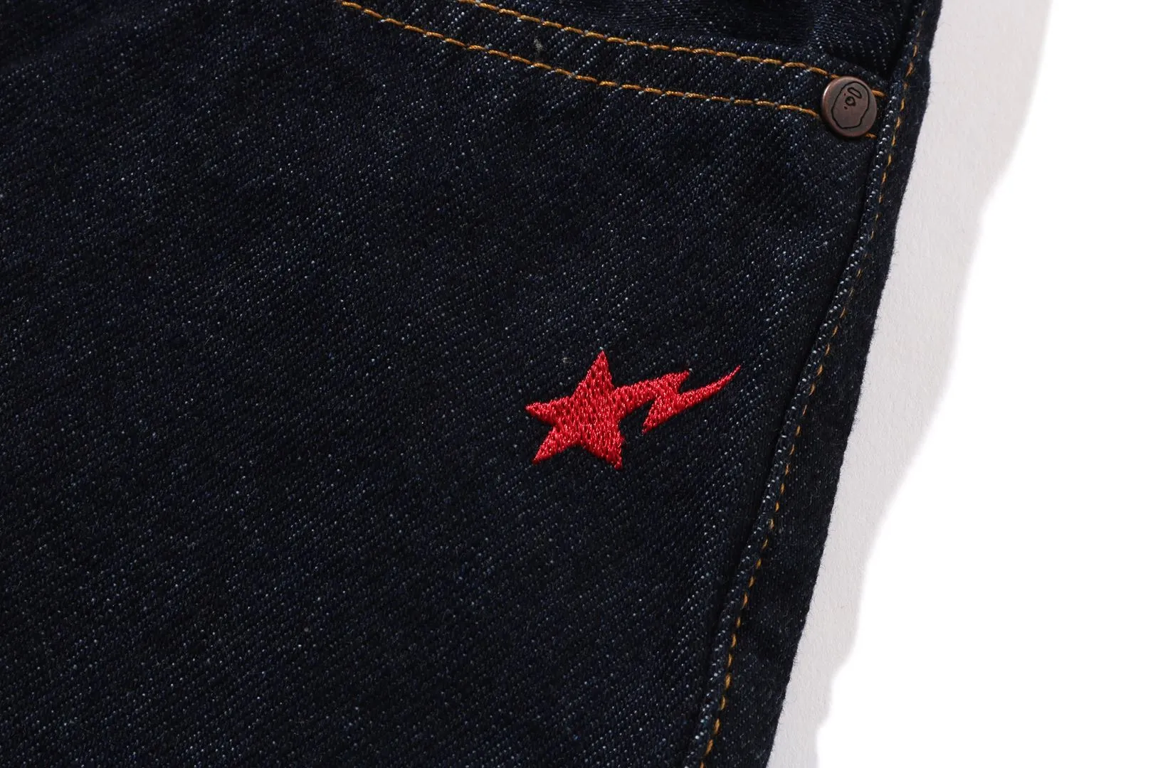 STA APE HEAD REGULAR FIT DENIM PANTS sold by Bape product image thumbnail 3