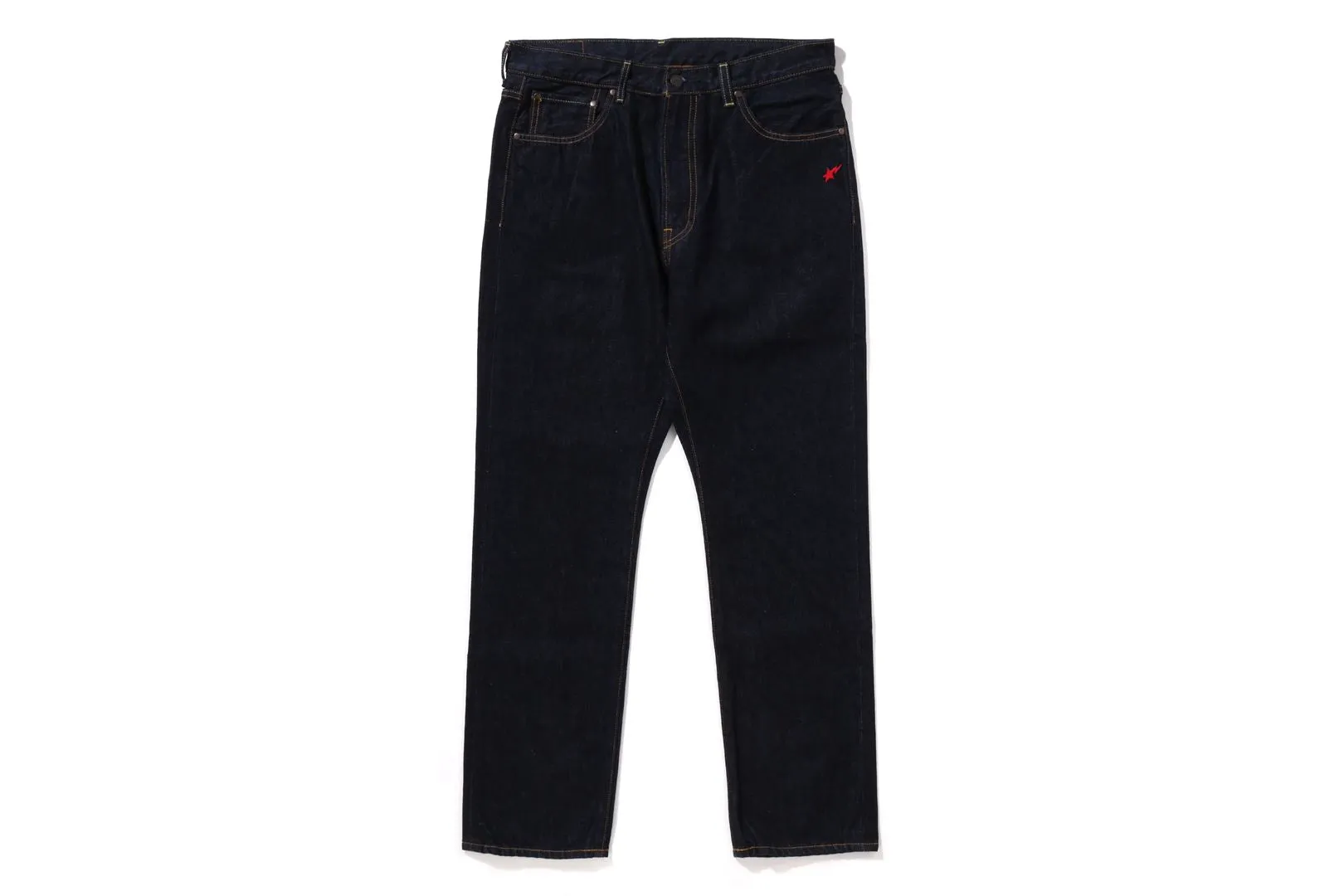 STA APE HEAD REGULAR FIT DENIM PANTS sold by Bape
