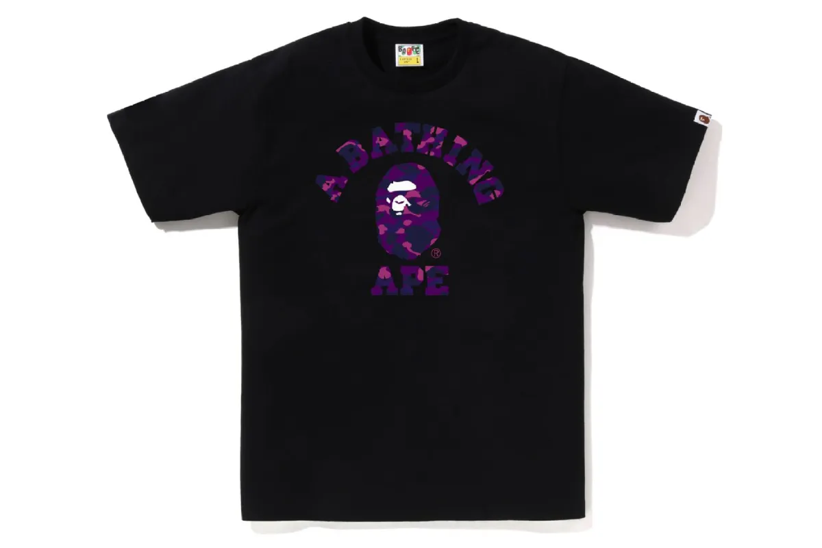 COLOR CAMO COLLEGE TEE sold by Bape