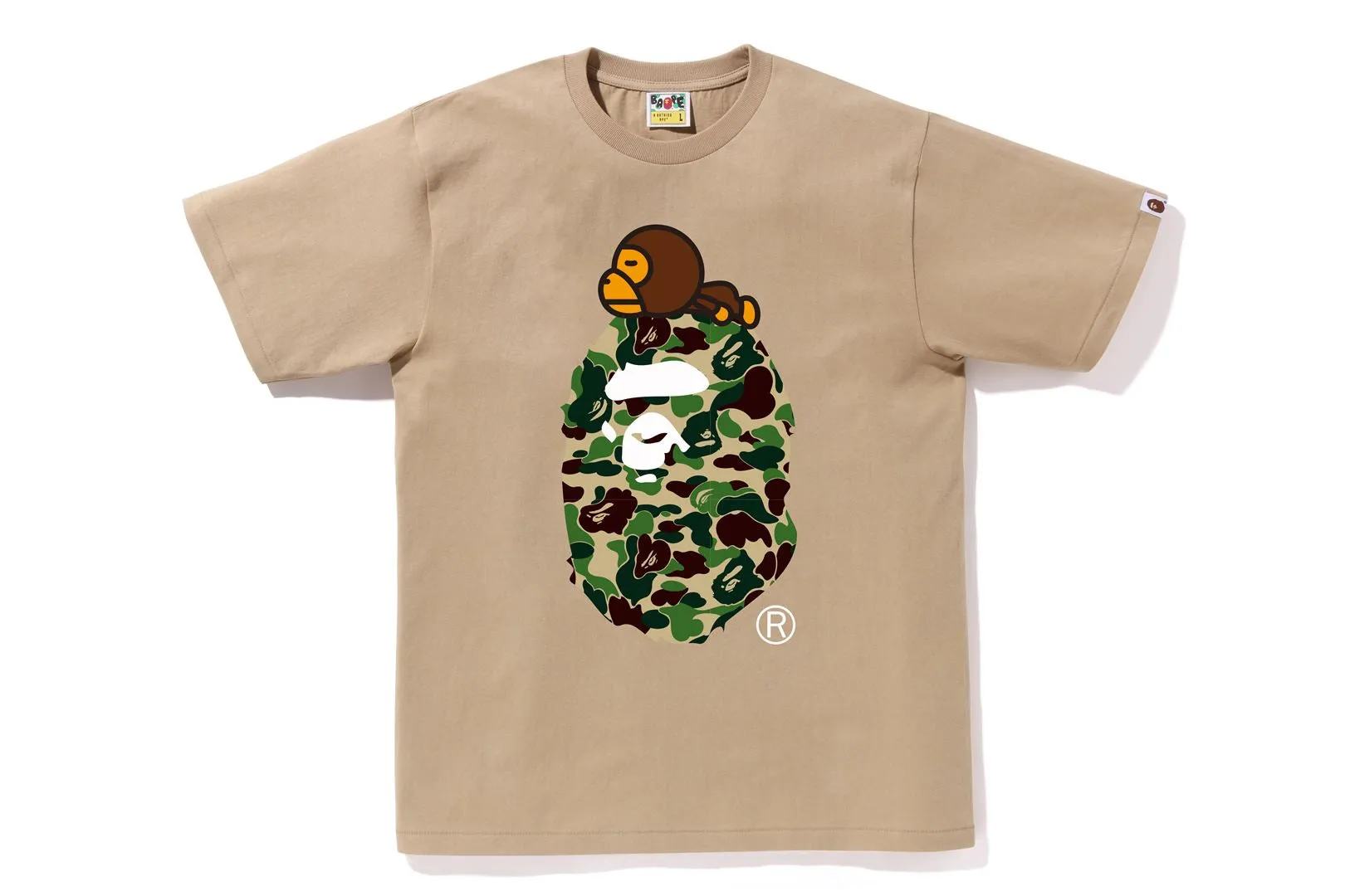 ABC CAMO MILO ON BIG APE TEE sold by Bape