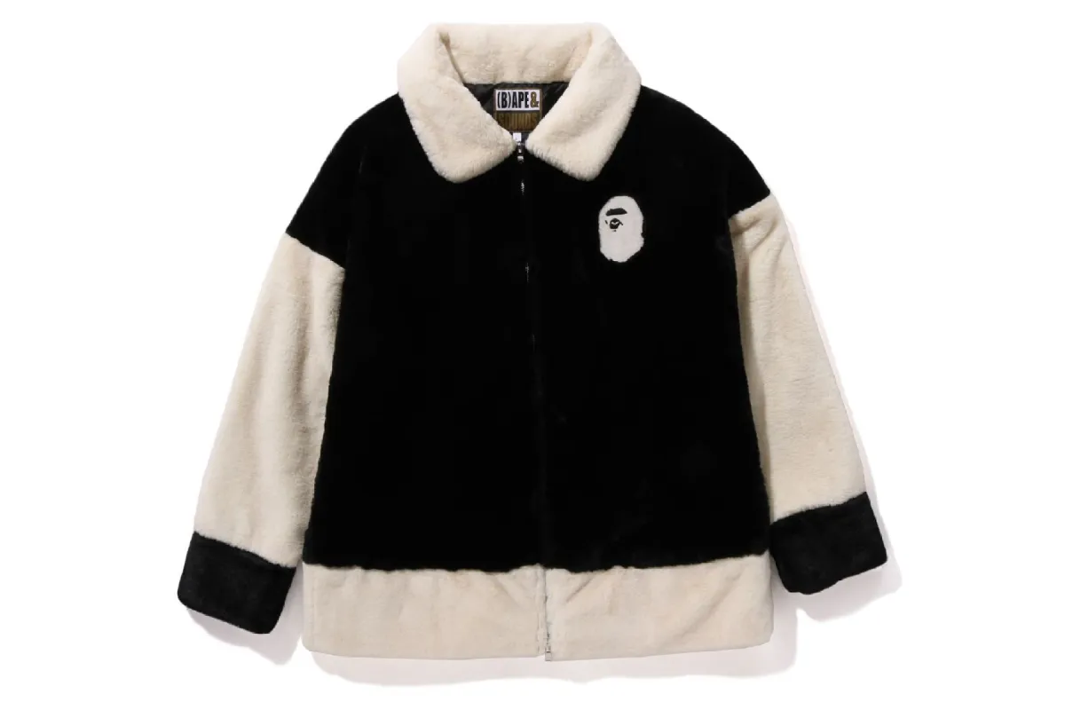 (B)APE FAUX FUR JACKET sold by Bape