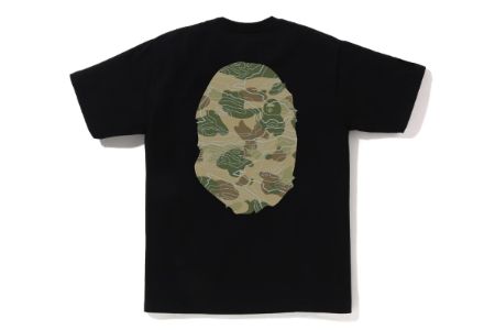 LAYERED LINE CAMO BIG APE HEAD TEE sold by Bape