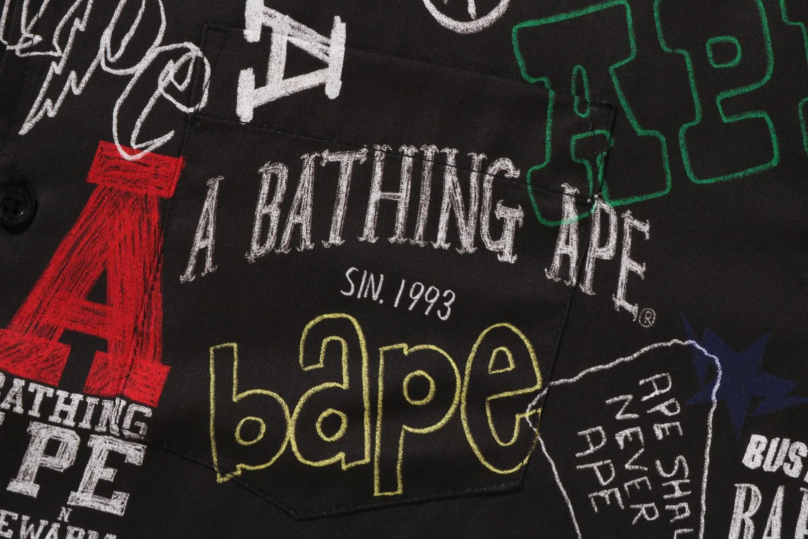 HAND DRAW OPEN COLLAR S/S SHIRT sold by Bape product image thumbnail 4