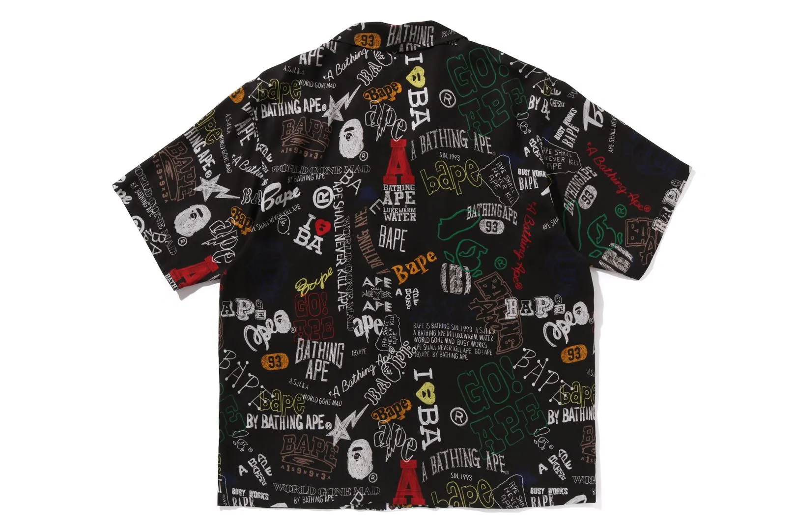 HAND DRAW OPEN COLLAR S/S SHIRT sold by Bape product image thumbnail 2