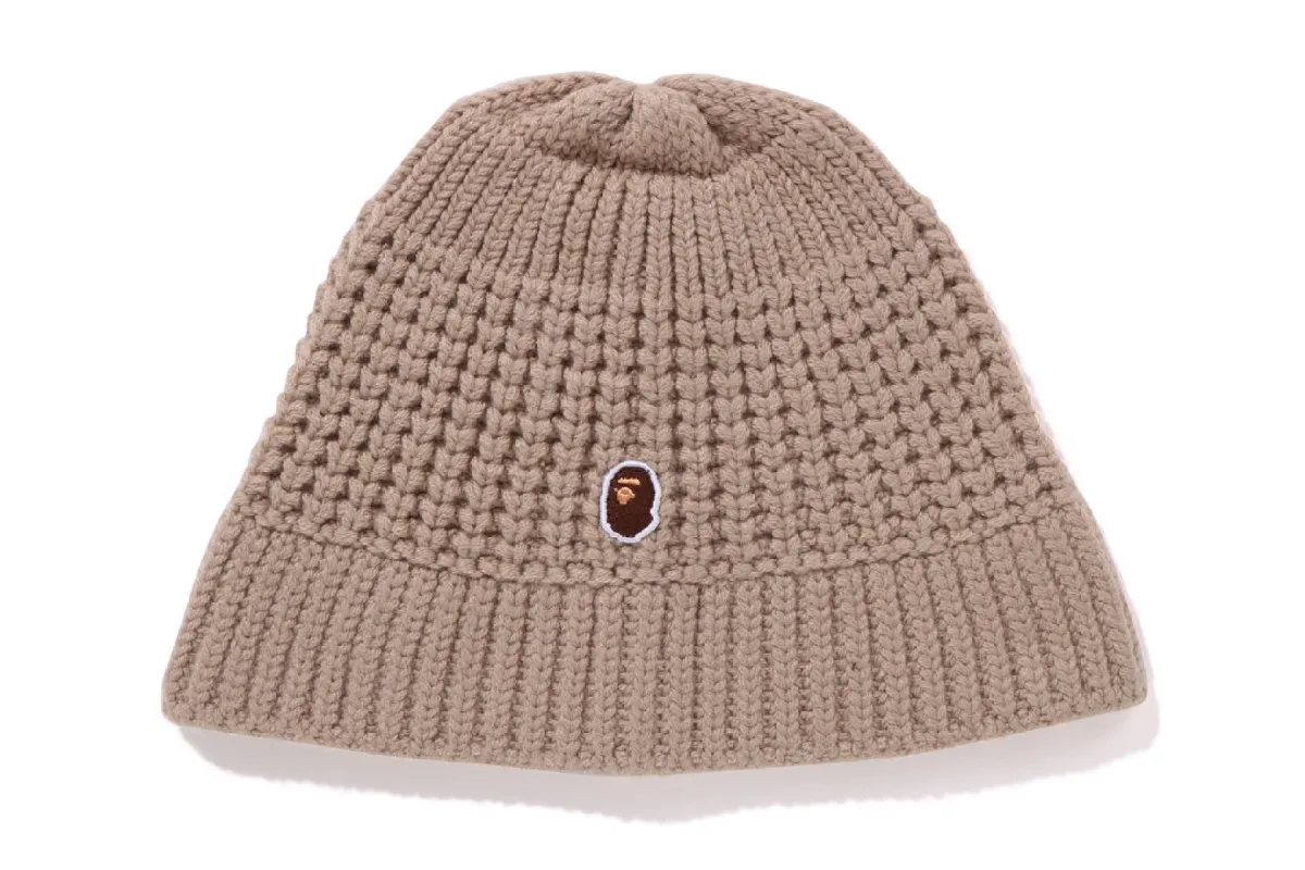 APE HEAD ONE POINT KNIT HAT sold by Bape