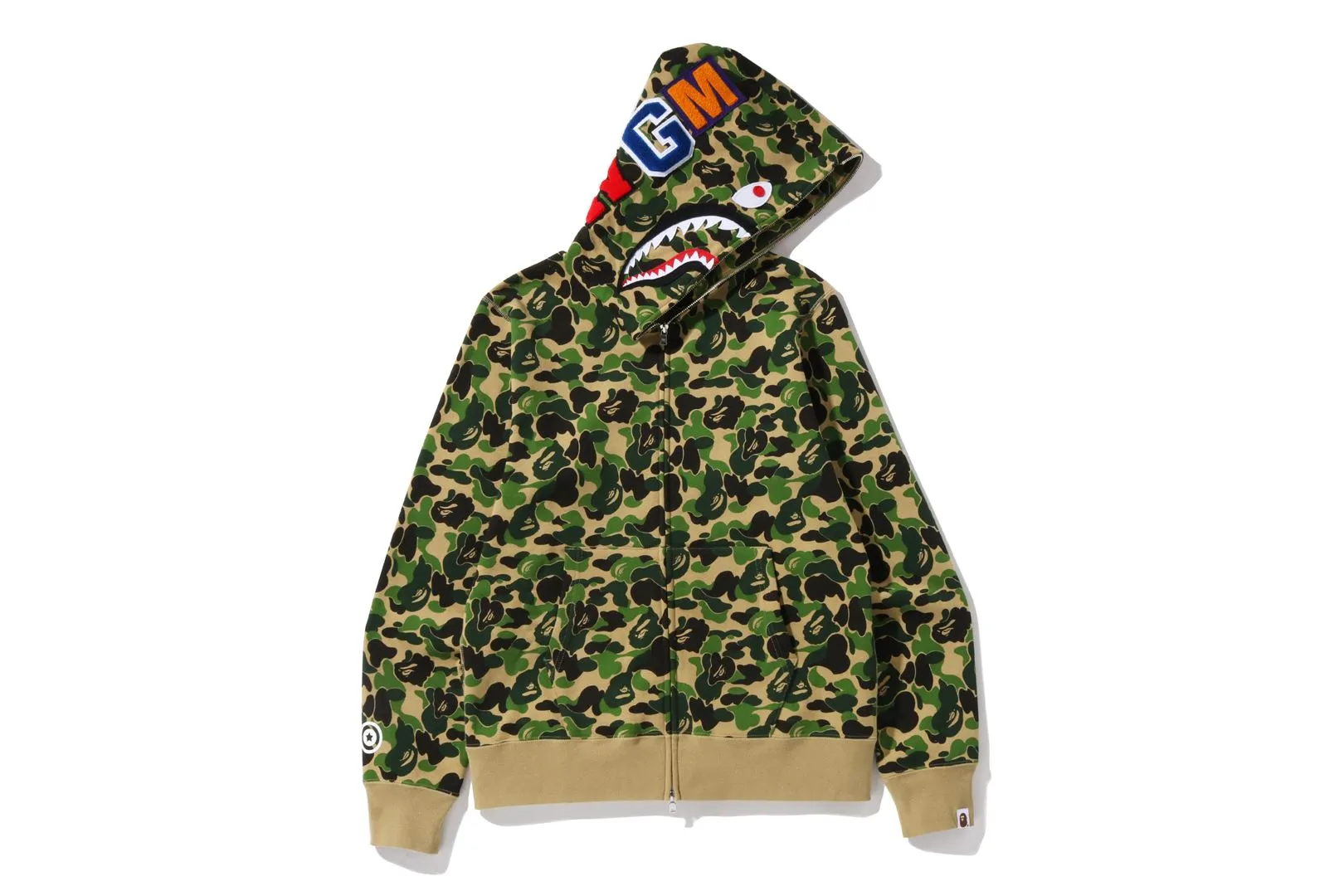 ABC CAMO SHARK FULL ZIP HOODIE sold by Bape