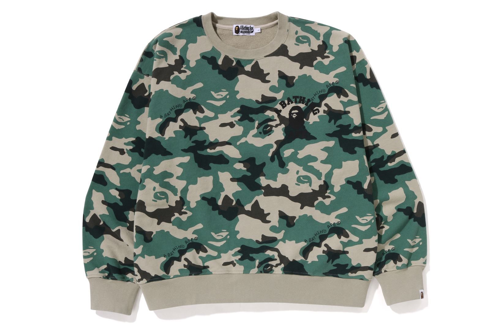 WOODLAND CAMO LOOSE FIT CREWNECK sold by Bape