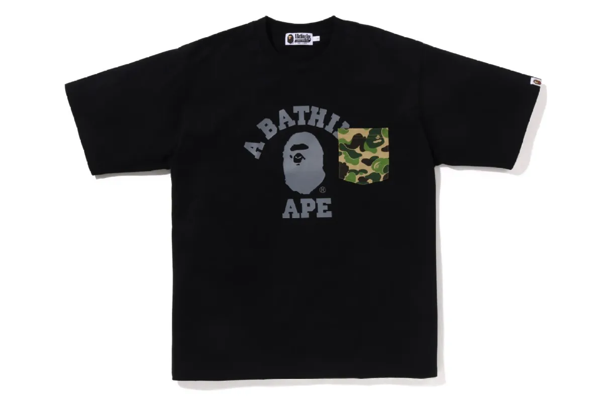 ABC CAMO COLLEGE POCKET RELAXED TEE sold by Bape