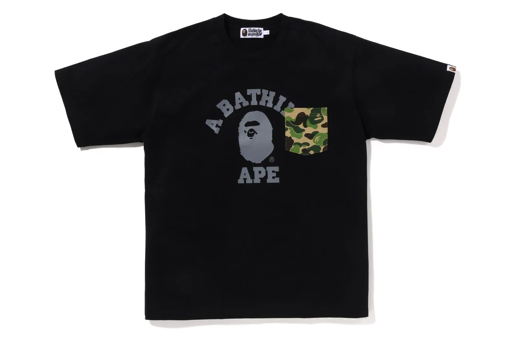 ABC CAMO COLLEGE POCKET RELAXED TEE sold by Bape
