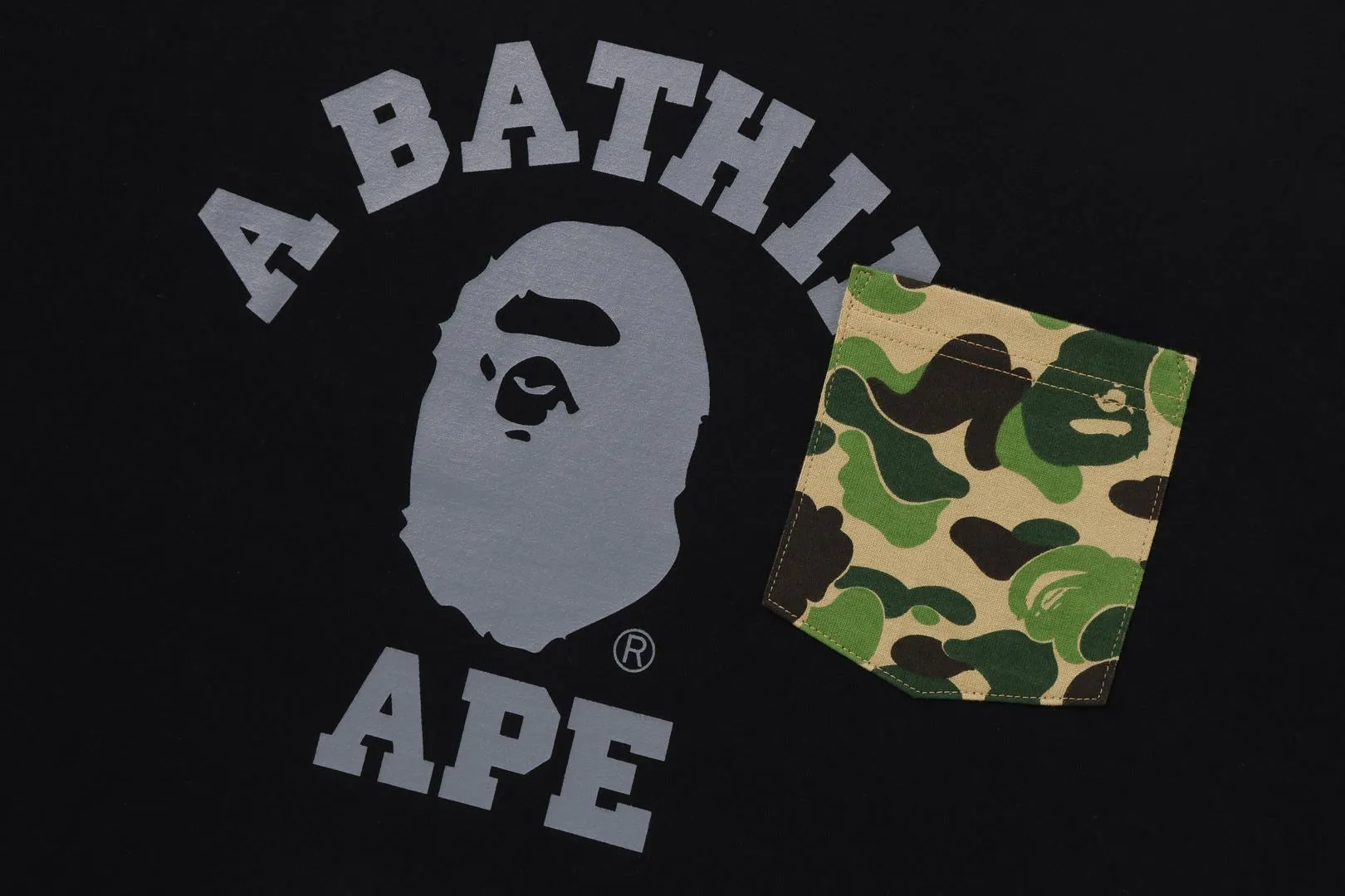 ABC CAMO COLLEGE POCKET RELAXED TEE sold by Bape product image thumbnail 2