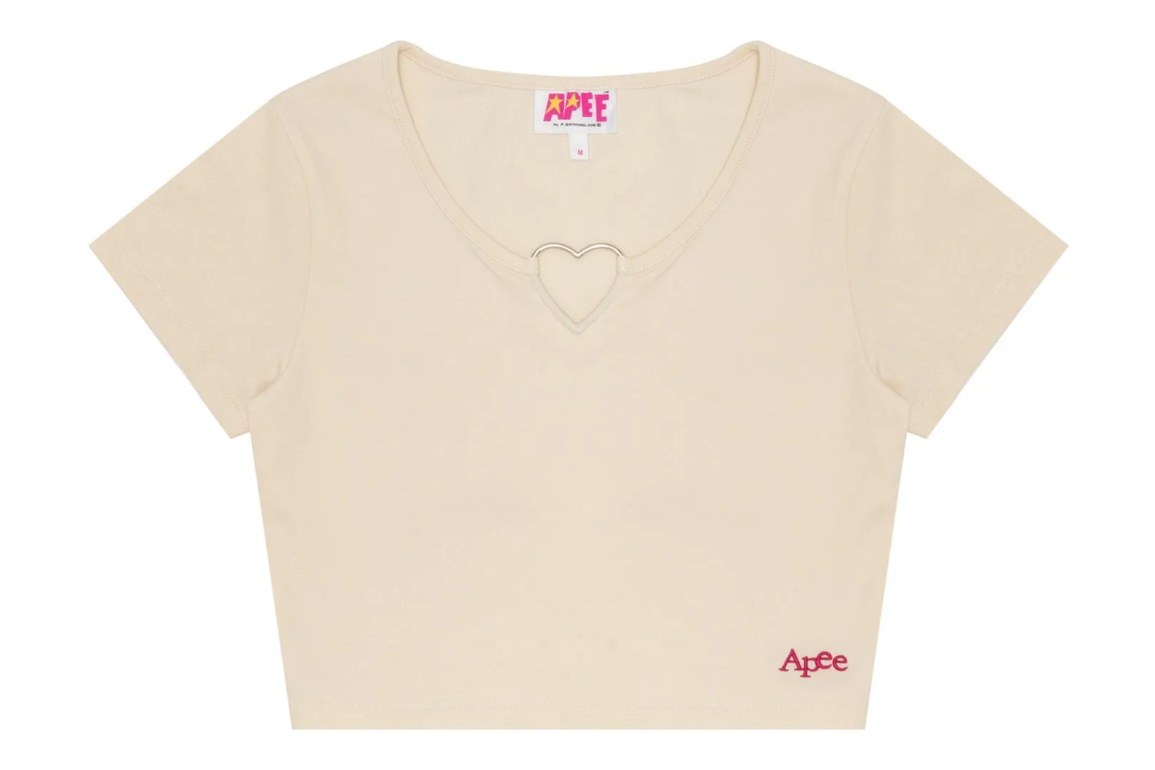 HERT SHAPE METAL RING CROP TOP sold by Bape