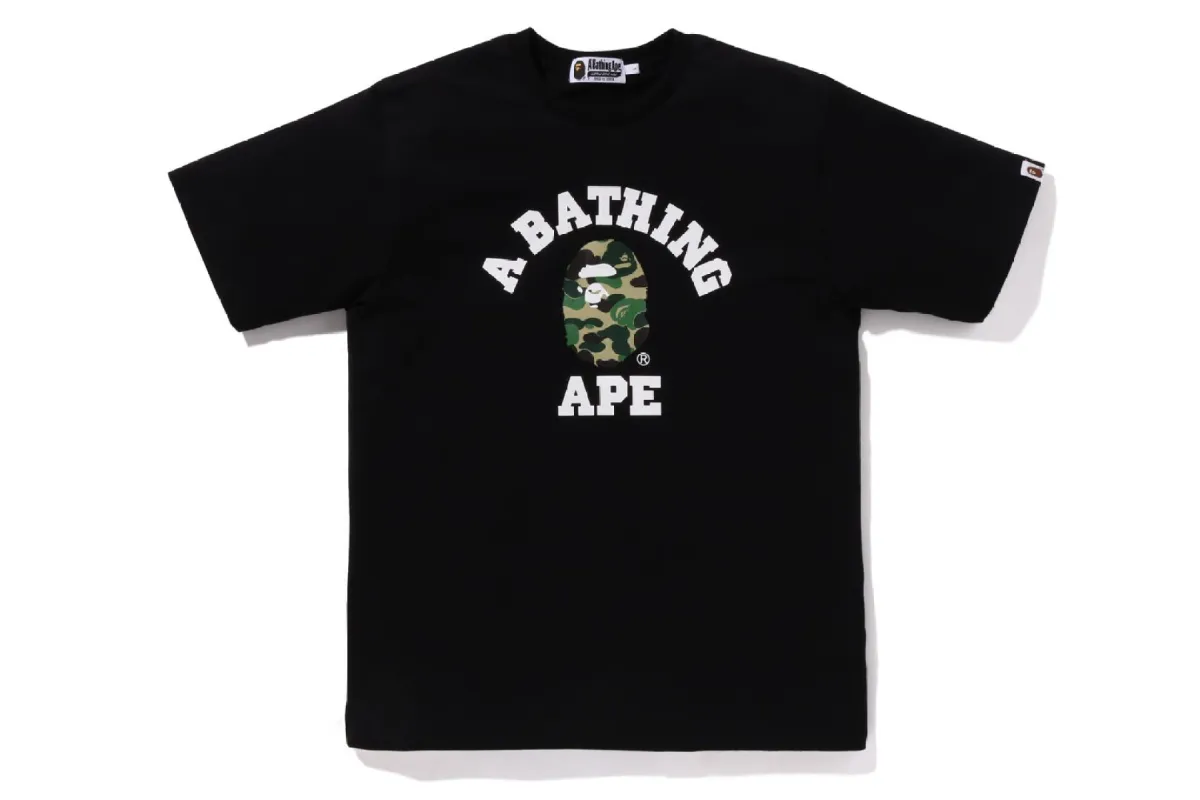 ABC CAMO COLLEGE ORGANIC COTTON TEE sold by Bape