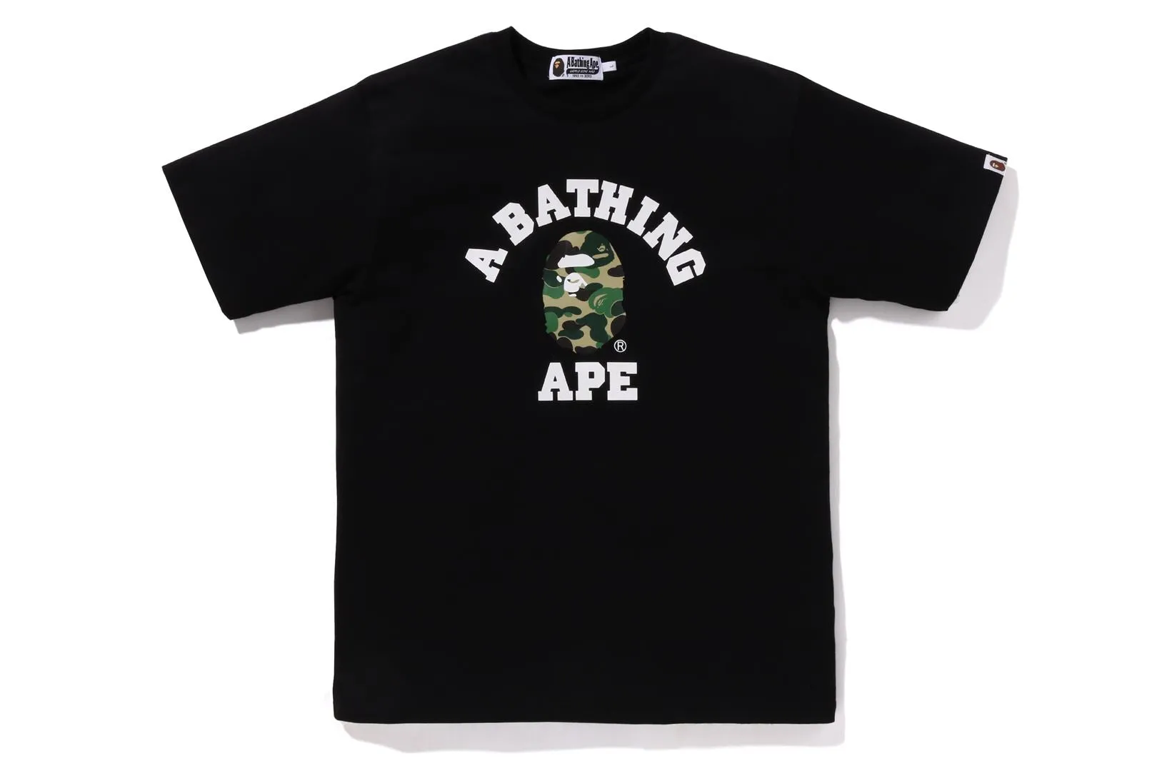 ABC CAMO COLLEGE ORGANIC COTTON TEE sold by Bape