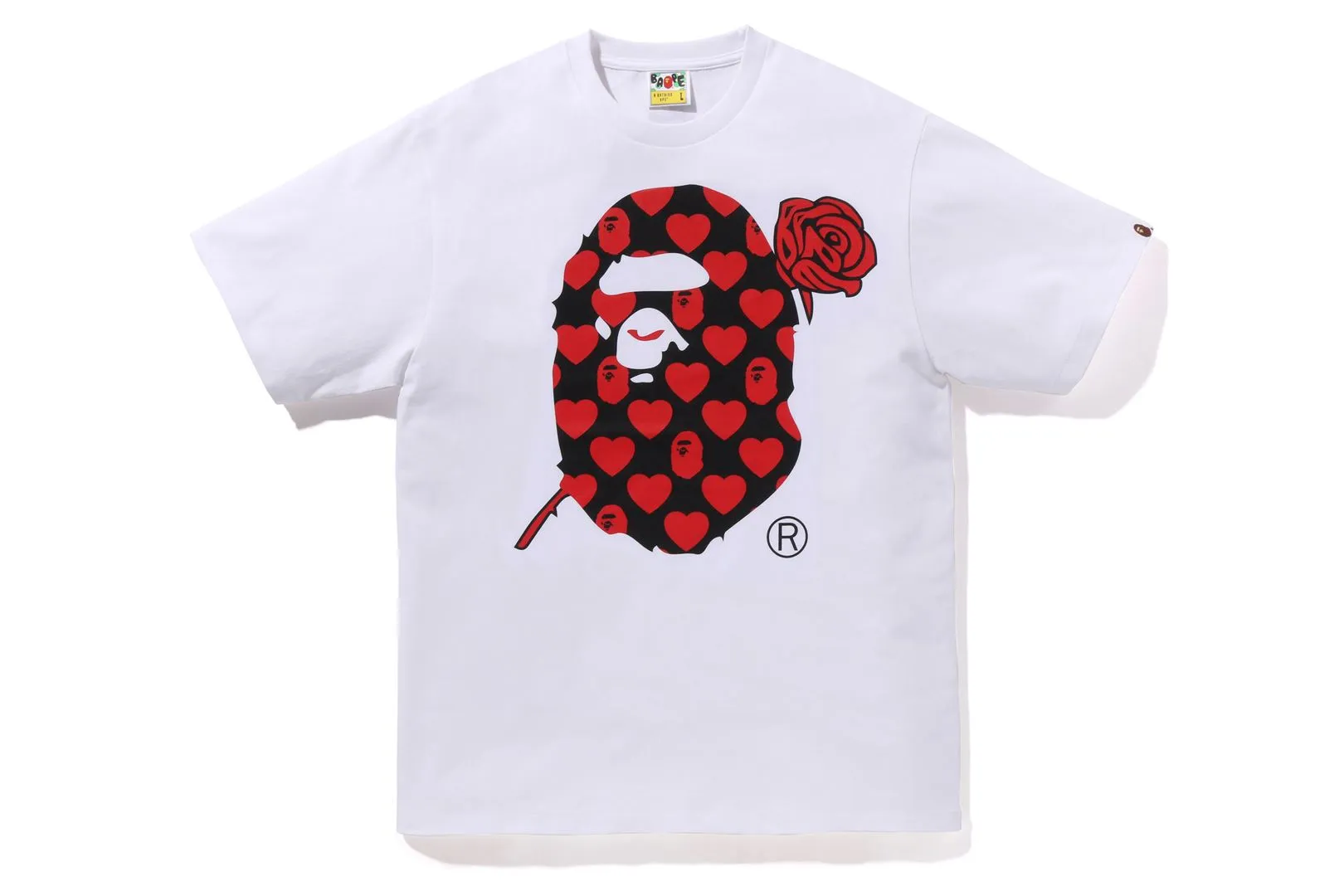 HEART PATTERN APE HEAD TEE sold by Bape product image thumbnail 3