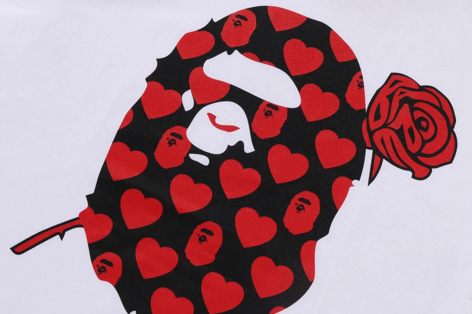 HEART PATTERN APE HEAD TEE sold by Bape product image thumbnail 4