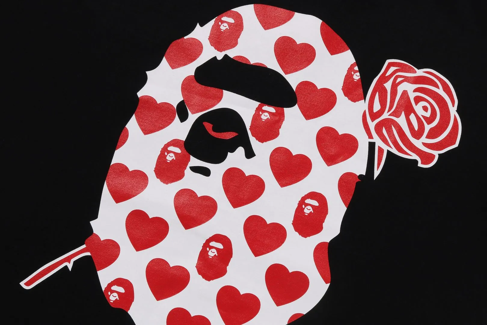 HEART PATTERN APE HEAD TEE sold by Bape product image thumbnail 2