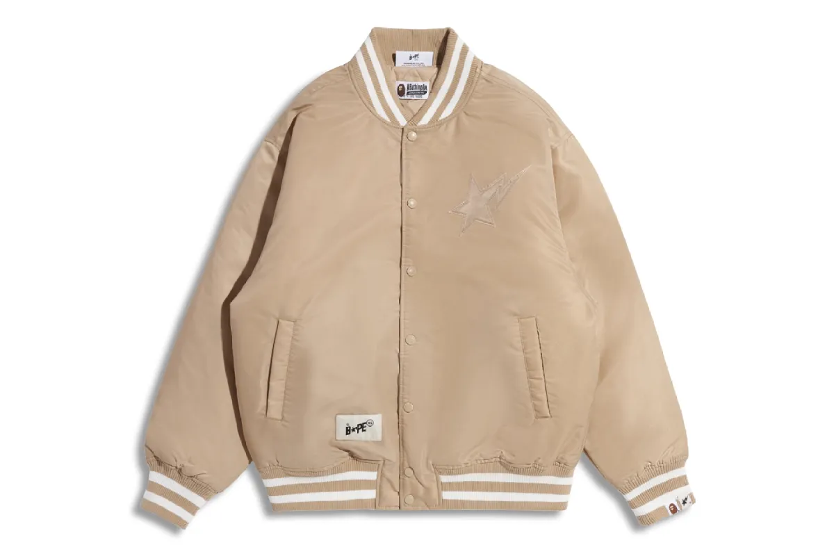 【 BAPE X HIGHSNOBIETY 】NYLON VARSITY JACKET sold by Bape