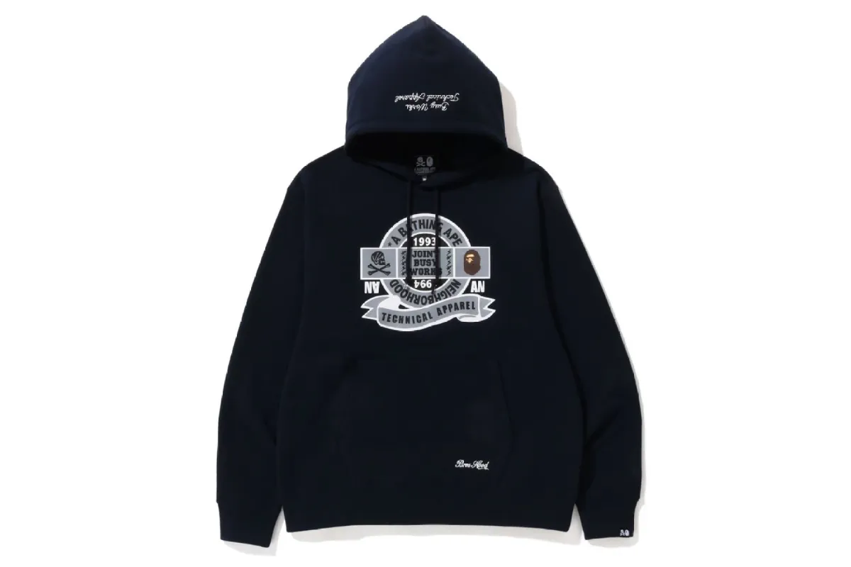 【 BAPE X NBHD 】RELAXED FIT PULLOVER HOODIE sold by Bape