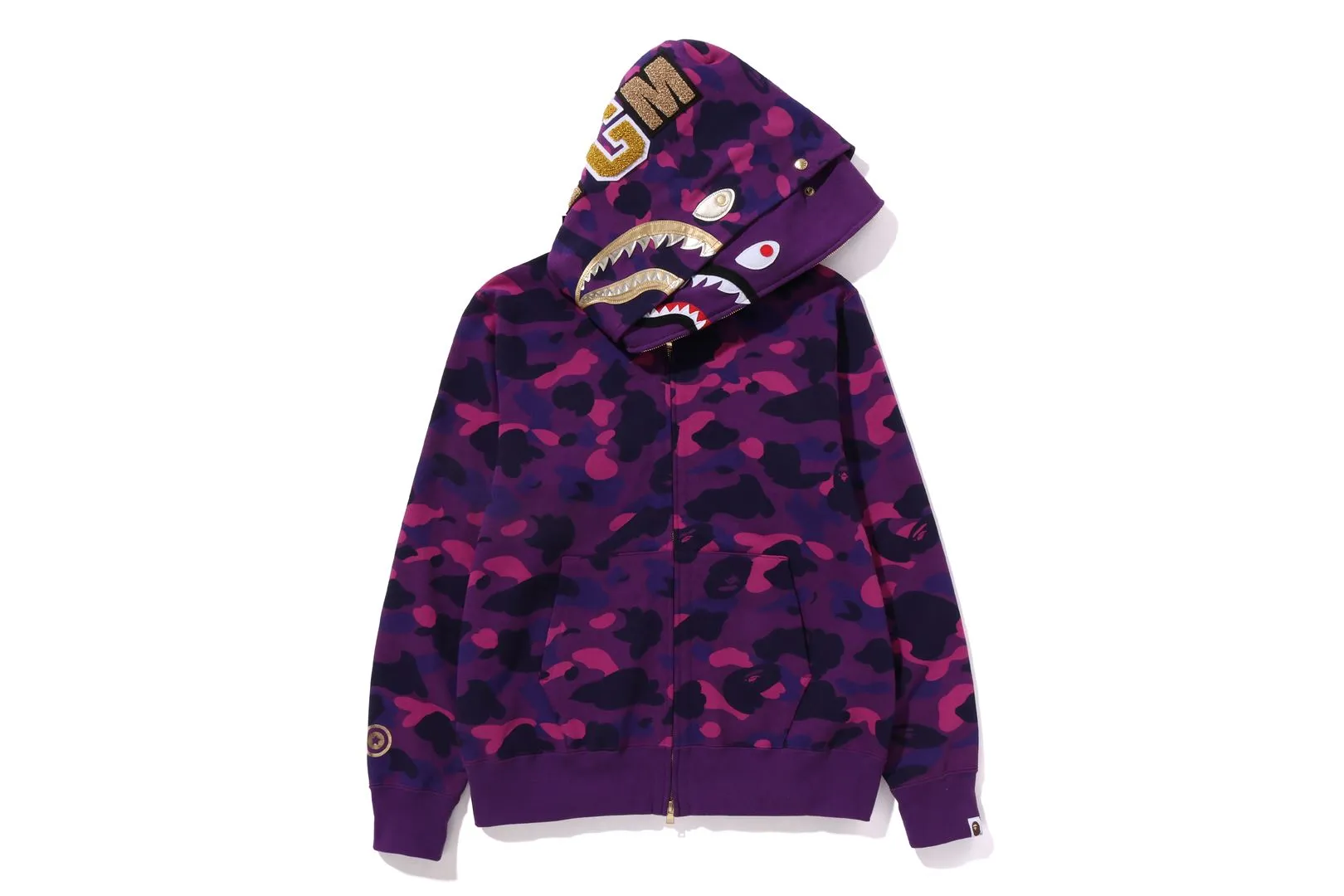 COLOR CAMO DOUBLE SHARK FULL ZIP HOODIE sold by Bape product image thumbnail 2