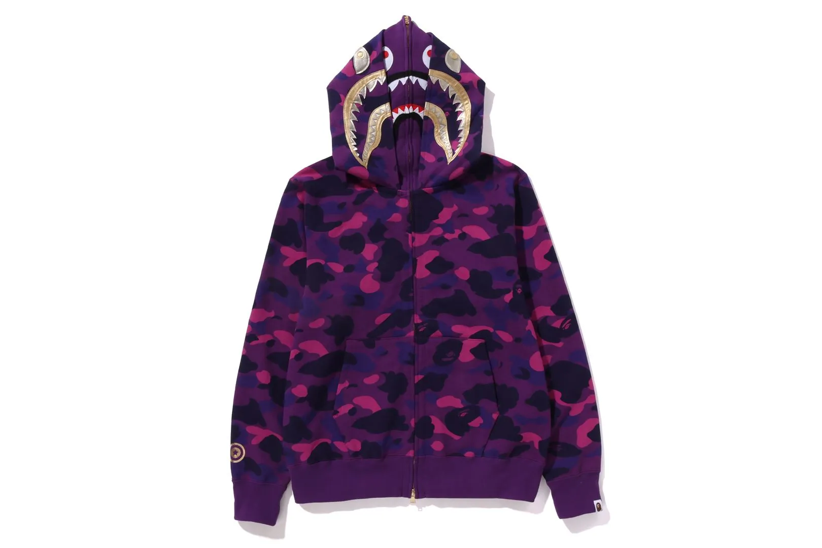 COLOR CAMO DOUBLE SHARK FULL ZIP HOODIE sold by Bape