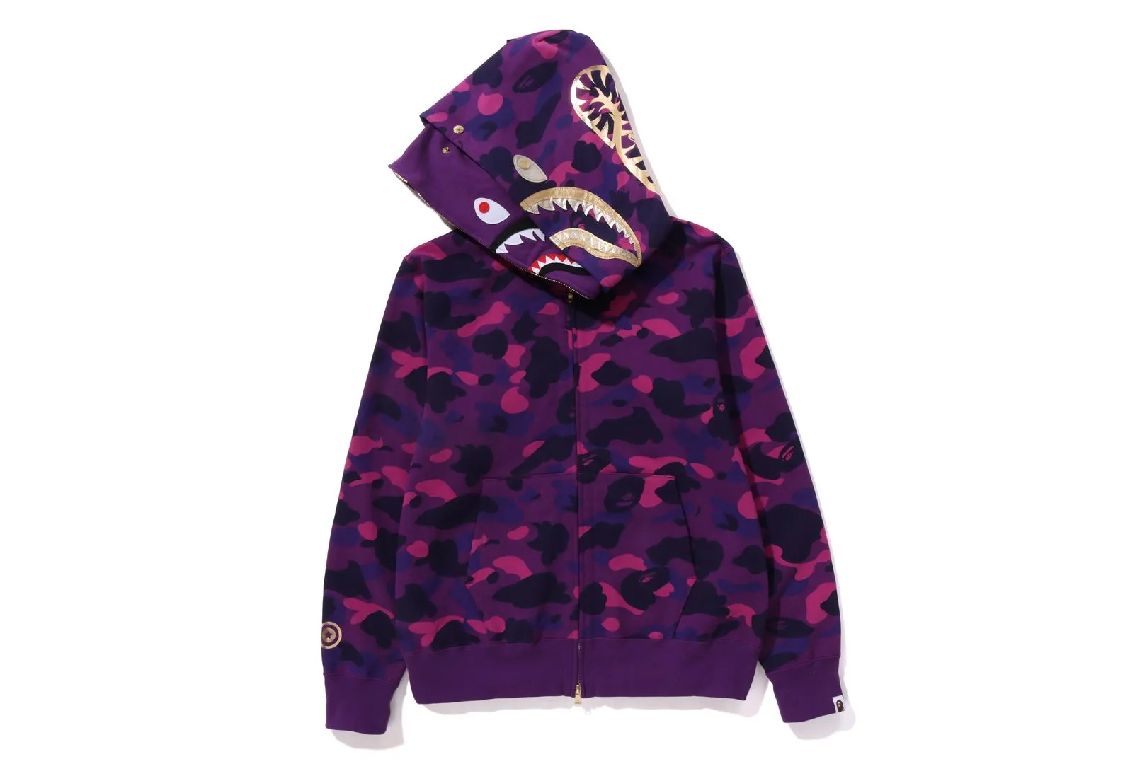 COLOR CAMO DOUBLE SHARK FULL ZIP HOODIE sold by Bape product image thumbnail 3