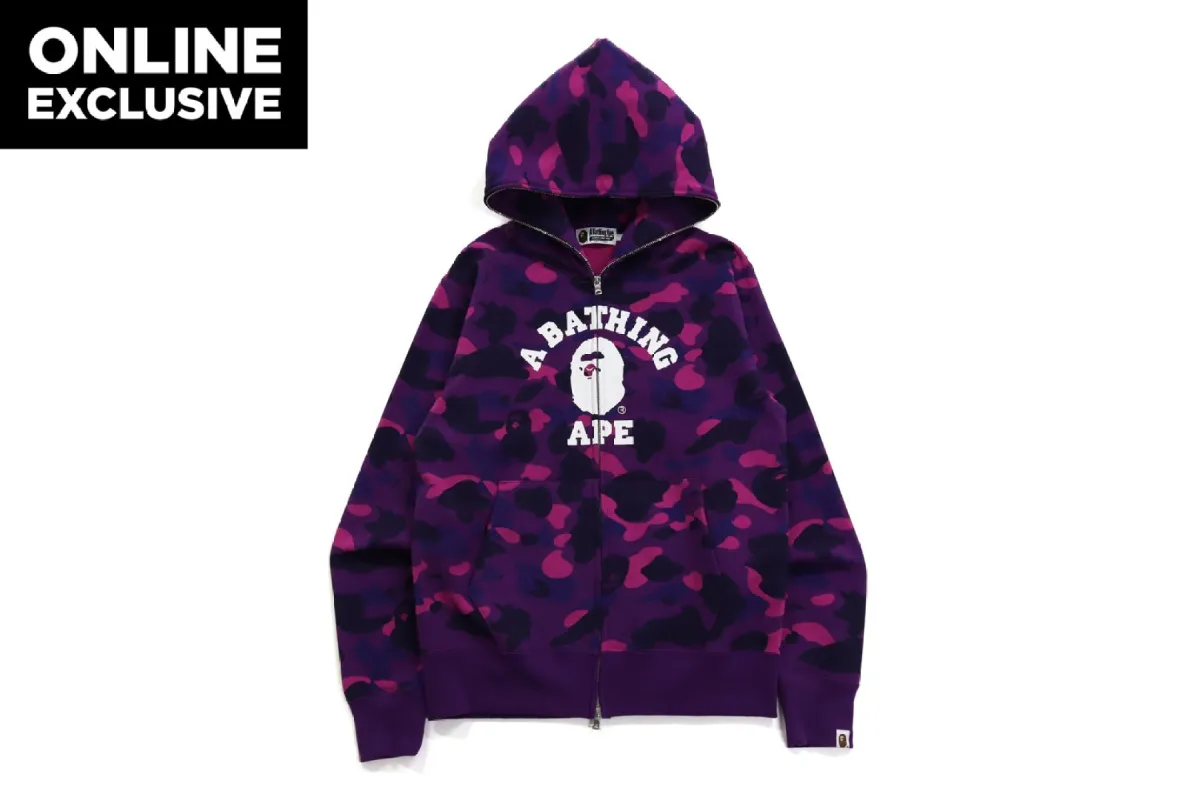 COLOR CAMO COLLEGE FULL ZIP HOODIE sold by Bape