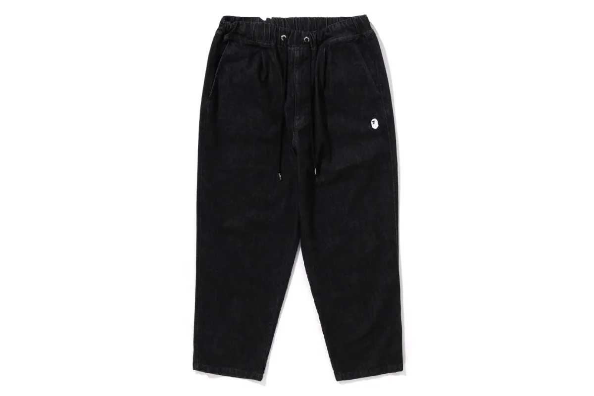 ONE POINT EASY 2 PLEAT DENIM PANTS sold by Bape